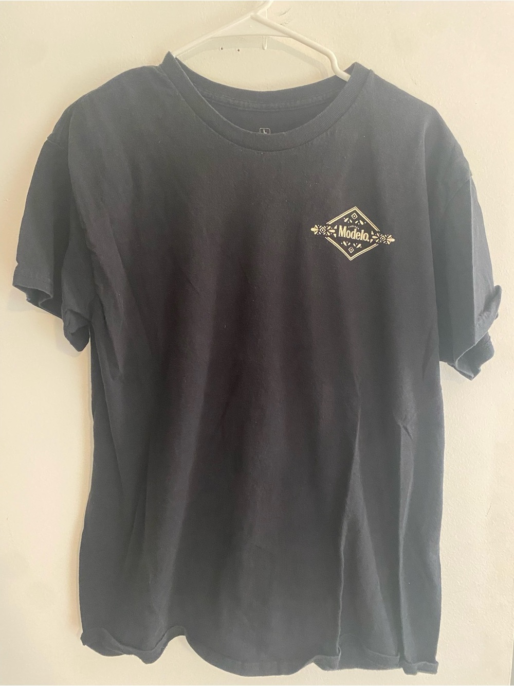 ModelCo Black Short Sleeve Logo Tee for Men